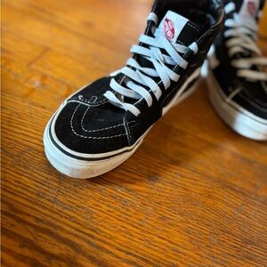 Vans High-Top Sneakers in Black and White